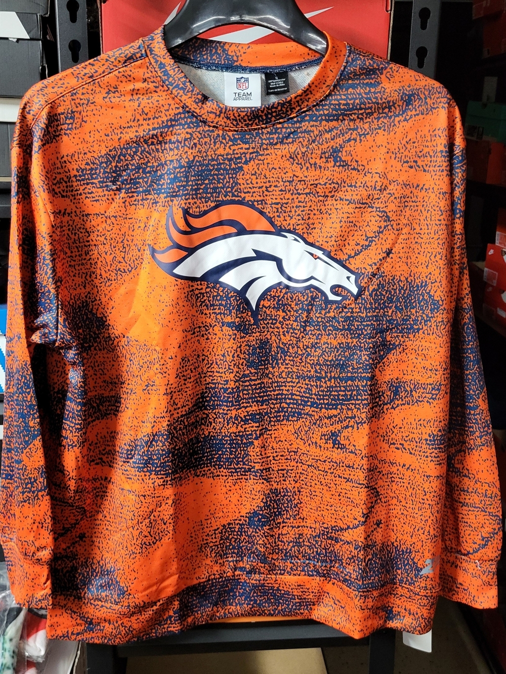 *NEW* NFL Team Apparel Denver Broncos Football Hoodie Zubaz Camo Size Small